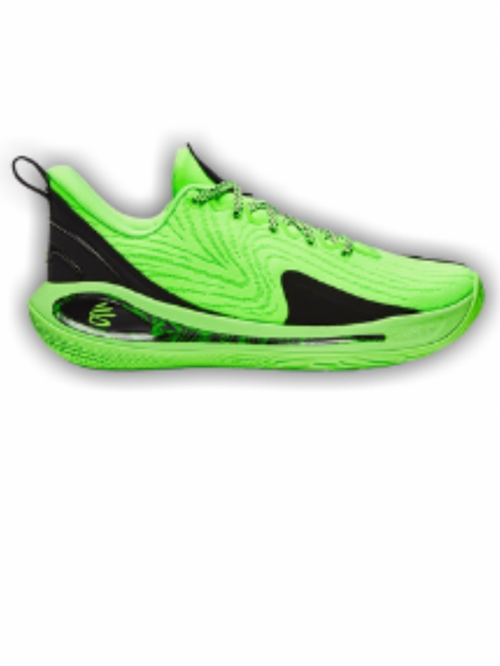 Curry Brand Curry Flow12 Extraterrestrial Neon Green & Black Youth 6.5